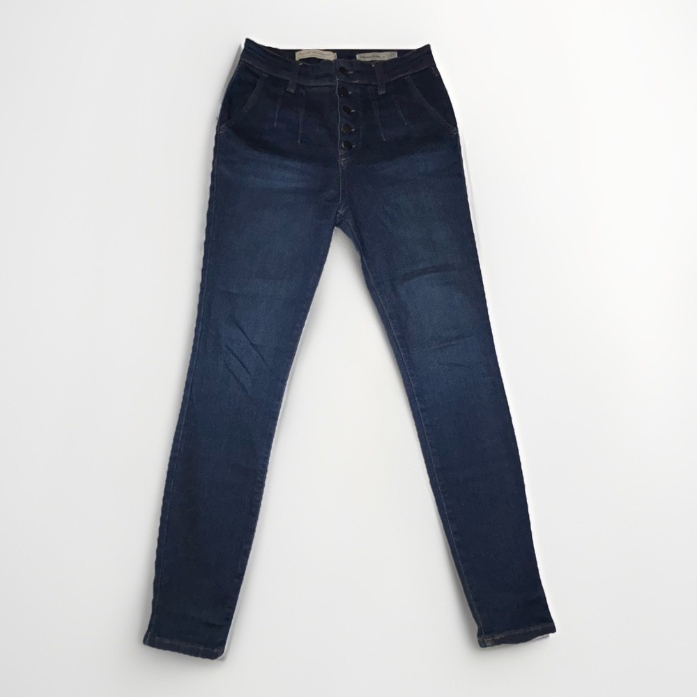 Anthropologie Pilcro & the Letterpress High Rise Skinny Jeans Size 27 Dark‎ Wash